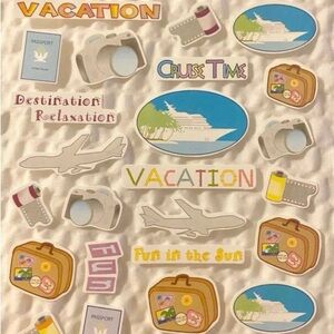 💞 New Vacation Travel Scrapbook Stickers